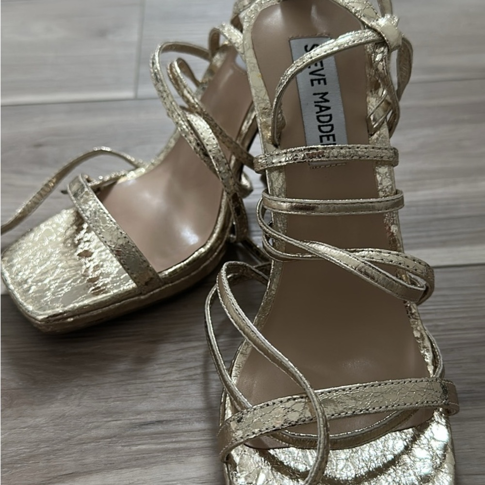 Steve Madden Gold Strappy Women's Sandals